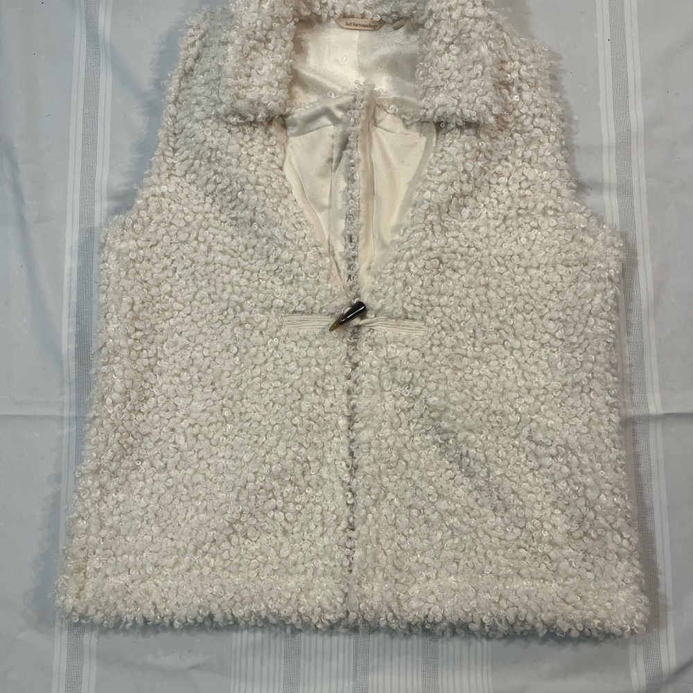 Soft Surroundings Cream Teddy Jacket